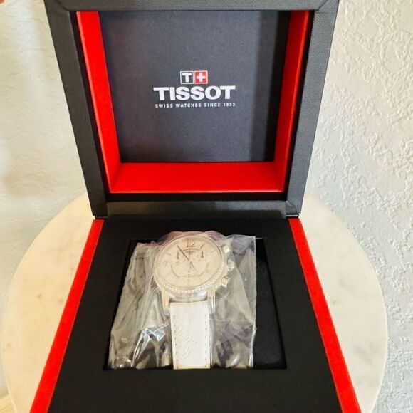 Tissot Women's Dressport Diamond Synthetic Leather Watch 35mm T050.217.67.117.00 - Picture 11 of 16